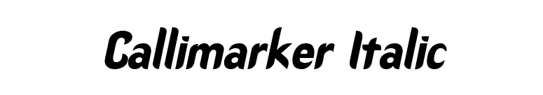 Callimarker Italic font preview