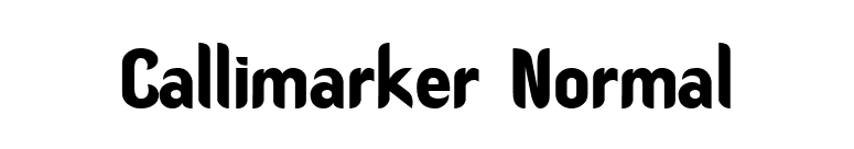 Callimarker Normal font preview