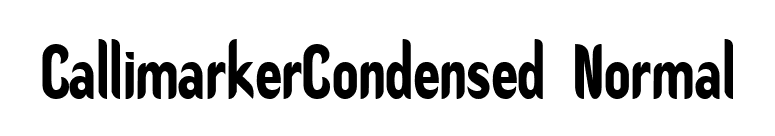 CallimarkerCondensed Normal font preview