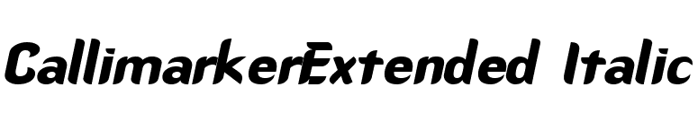 CallimarkerExtended Italic font preview