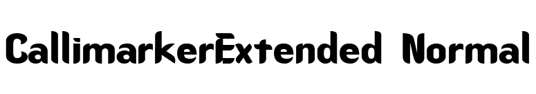 CallimarkerExtended Normal font preview