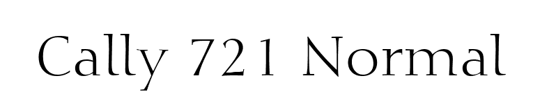 Cally 721 Normal font preview