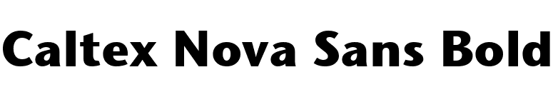 Caltex Nova Sans Bold font preview