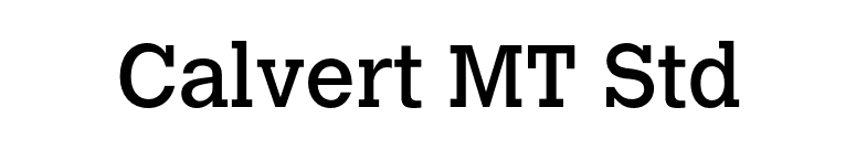 Calvert MT Std font preview