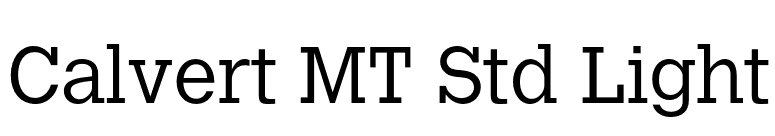 Calvert MT Std Light font preview