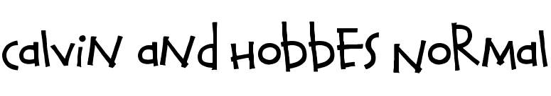 Calvin and Hobbes Normal font preview