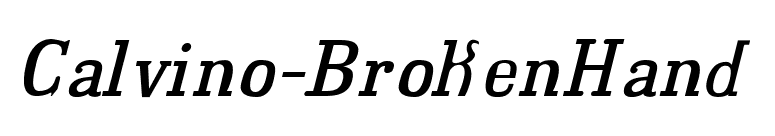 Calvino-BrokenHand font preview