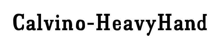 Calvino-HeavyHand font preview