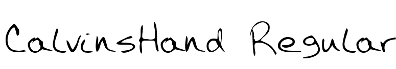 CalvinsHand Regular font preview