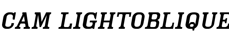 Cam LightOblique font preview