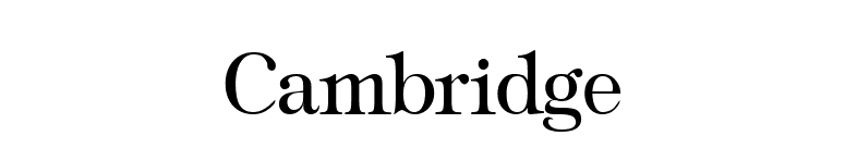 Cambridge font preview