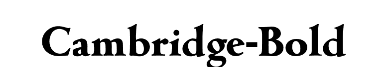 Cambridge-Bold font preview