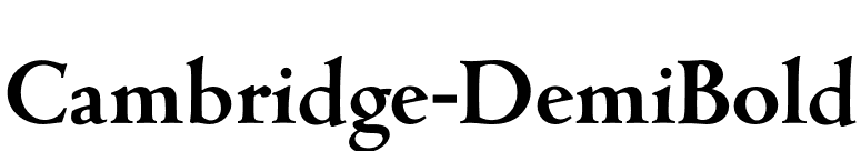 Cambridge-DemiBold font preview