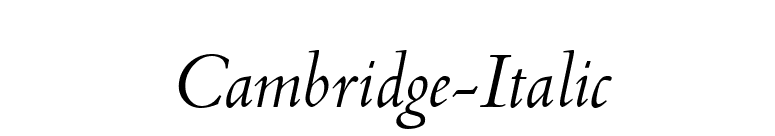 Cambridge-Italic font preview