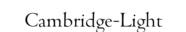 Cambridge-Light font preview