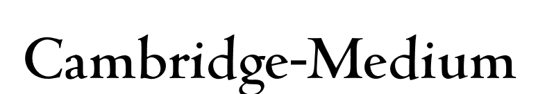 Cambridge-Medium font preview