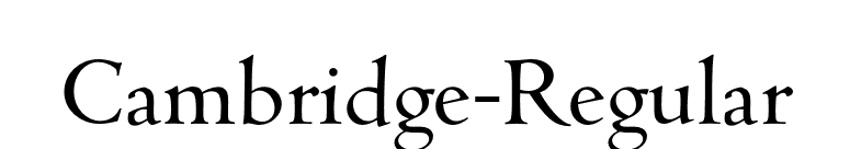 Cambridge-Regular font preview