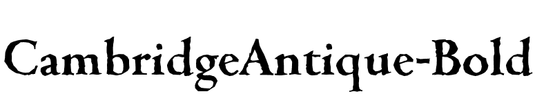 CambridgeAntique-Bold font preview