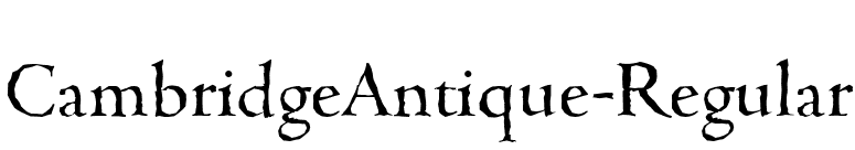 CambridgeAntique-Regular font preview