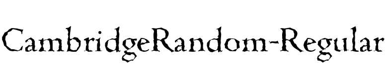 CambridgeRandom-Regular font preview