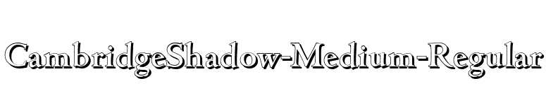CambridgeShadow-Medium-Regular font preview