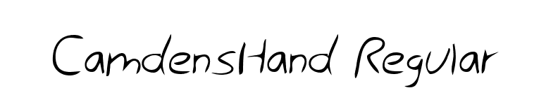 CamdensHand Regular font preview