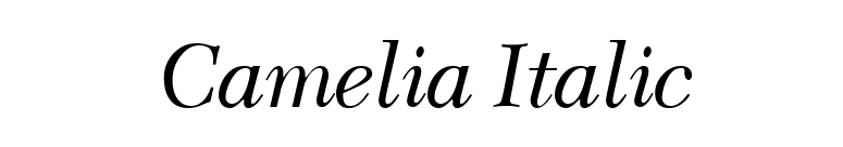 Camelia Italic font preview