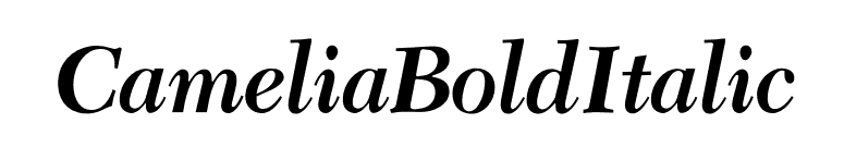 CameliaBoldItalic font preview