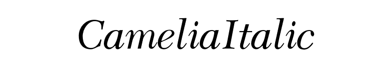 CameliaItalic font preview