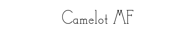 Camelot MF font preview