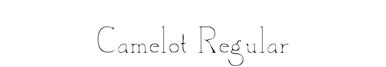 Camelot Regular font preview