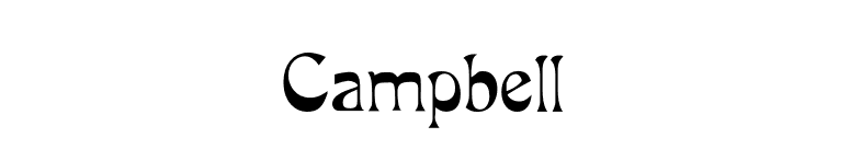 Campbell font preview