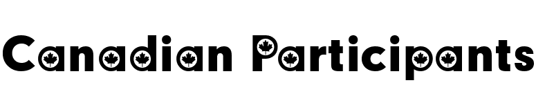 Canadian Participants font preview