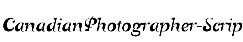 CanadianPhotographer-Script font preview