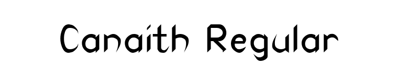 Canaith Regular font preview