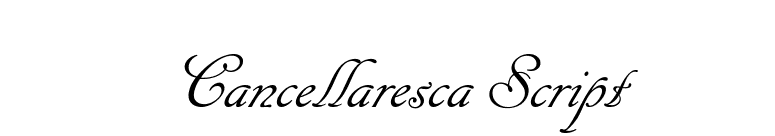 Cancellaresca Script font preview