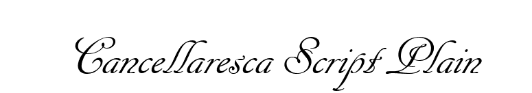 Cancellaresca Script Plain font preview