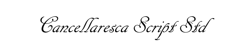 Cancellaresca Script Std font preview