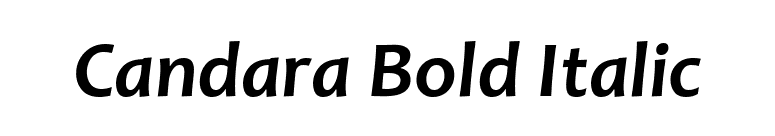Candara Bold Italic font preview