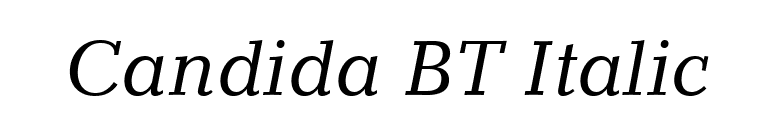 Candida BT Italic font preview