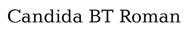 Candida BT Roman font preview