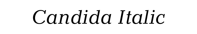 Candida Italic font preview
