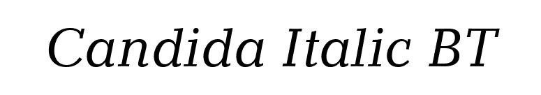 Candida Italic BT font preview