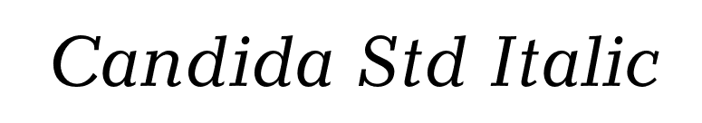 Candida Std Italic font preview