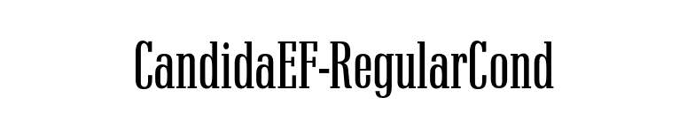 CandidaEF-RegularCond font preview