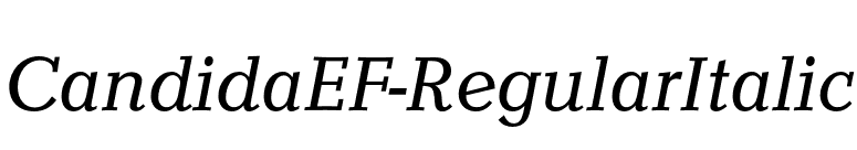 CandidaEF-RegularItalic font preview