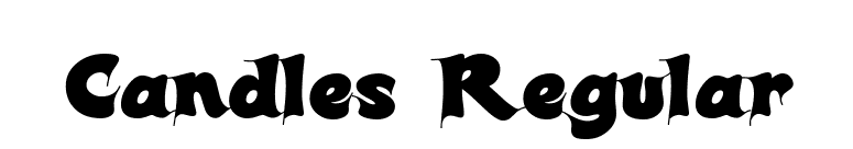 Candles Regular font preview