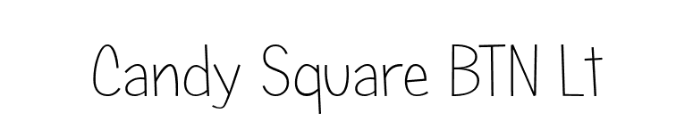 Candy Square BTN Lt font preview