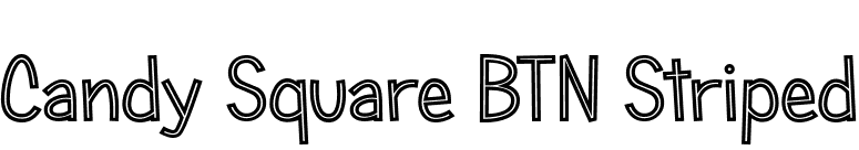 Candy Square BTN Striped font preview