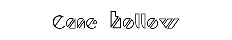 Cane Hollow font preview